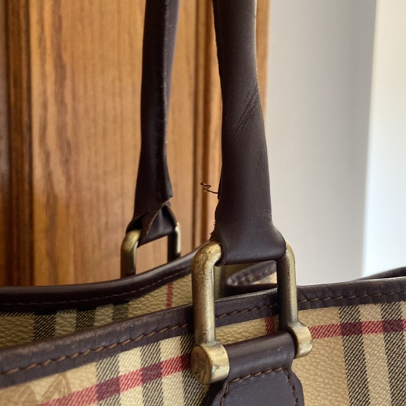 authentic burberry haymarket tote / shoulder bag - Picture 9 of 16